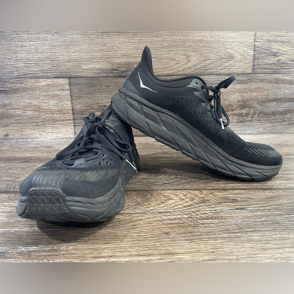 Hoka One One Clifton 7 Running Shoes Triple Black Men's Size 13 - Picture 7 of 9